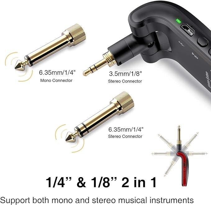 Sistema de guitarra inalámbrico Receptor transmisor inalámbrico de audio. neuvo.
