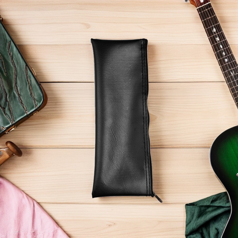 6Pcs Wireless Handheld Microphone Case Portable PU Storage Bag Black Zipper
