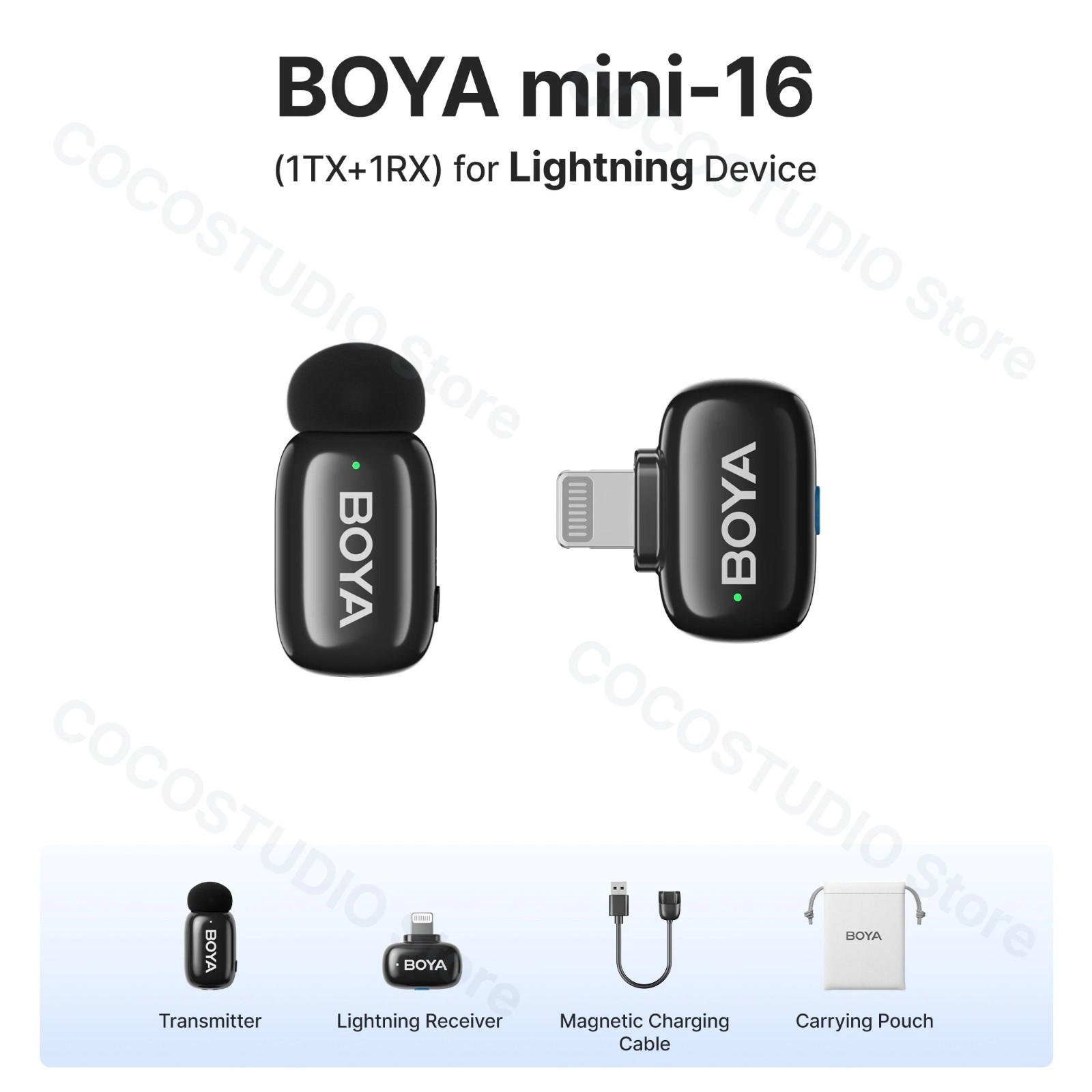 BOYA Mini Wireless Lavalier Microphone iPhone 15 16 Android Type C Camera Vlog
