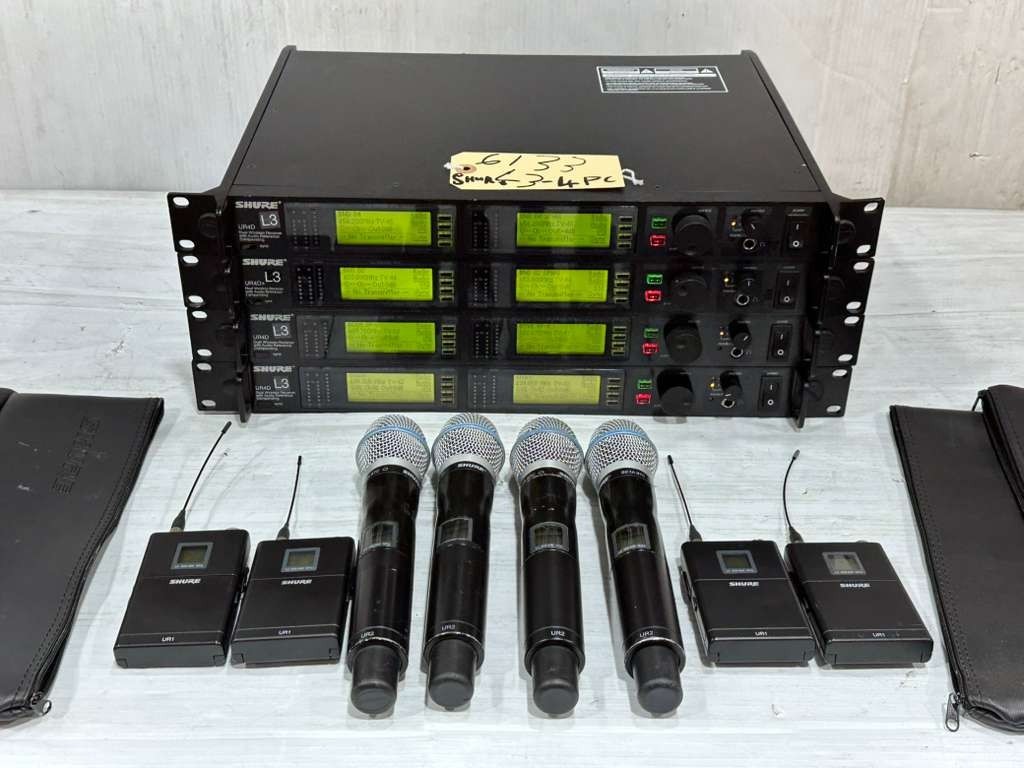 SHURE UR4D L3 638-698 MHZ MIC SYSTEM PACKAGE (#6133) (One)TRUEHEARTSOUND