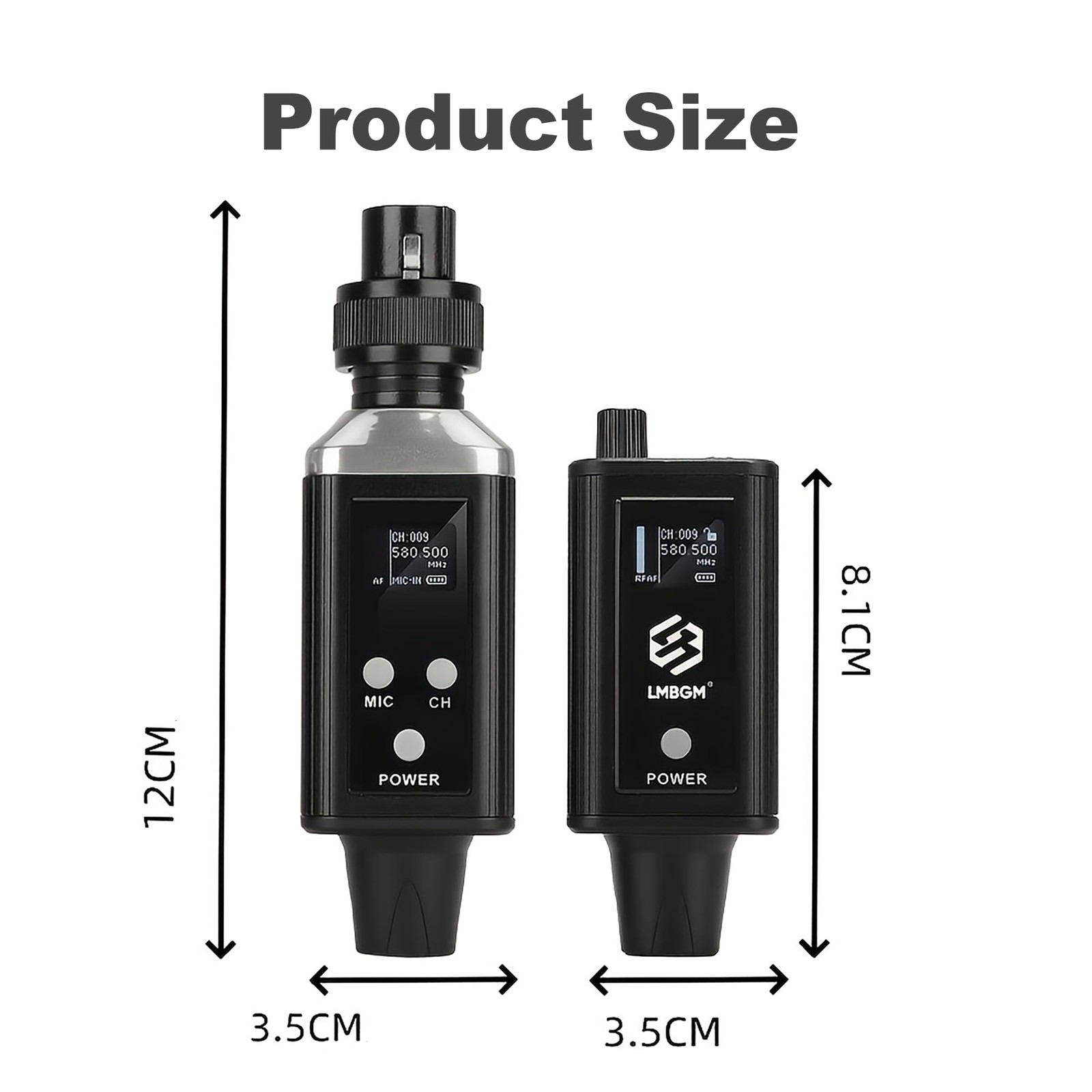 LMBGM A9 UHF Wireless in Ear Monitor System, Mono IEM Transmitter and Beltpac…