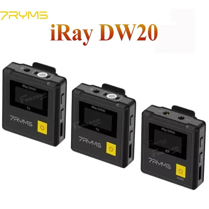 7RYMS iRay DW20 Dual-channel Wireless Lavalier Microphone System for Camera DSRL