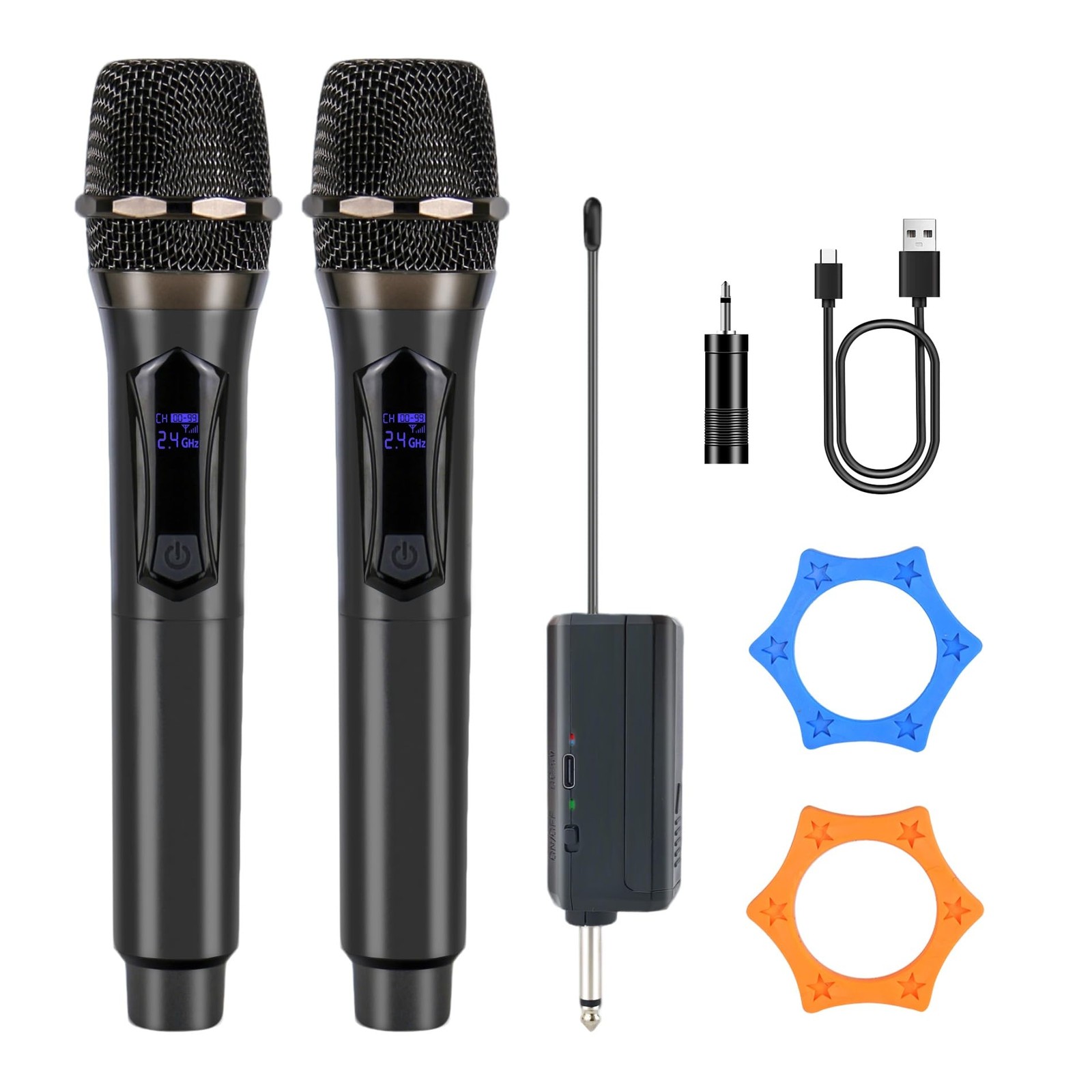 Wireless Karaoke Microphone dynamic Mic Up160ft range handheld plug-and-play …