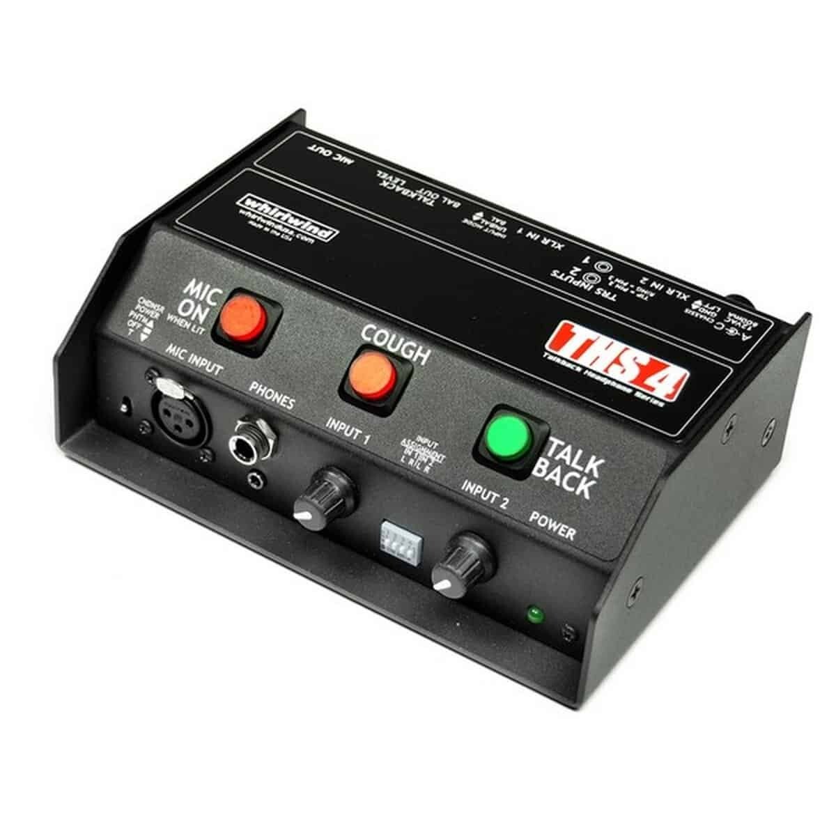 Whirlwind THS 4 DJ Sports Announcer Microphone Control Talkback Headphone Box