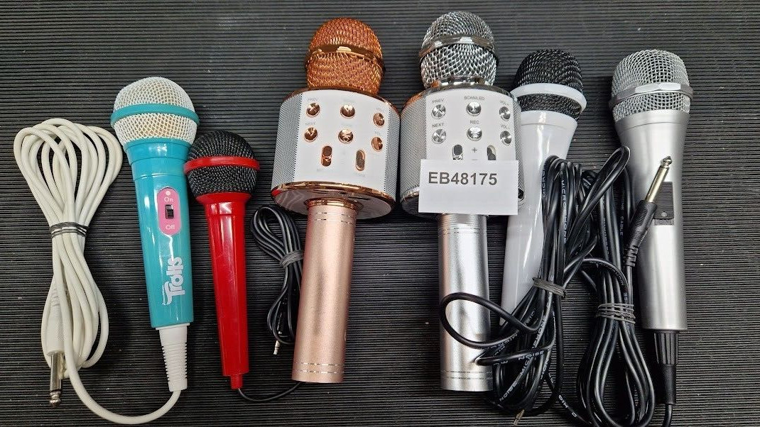LOT of 6 Various models Microphones Multicoloured Used Working