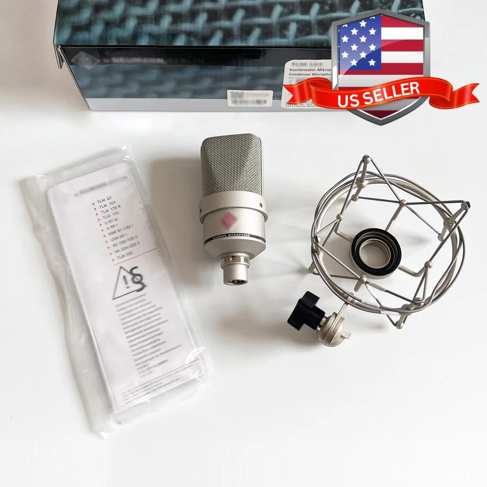 Neumann TLM 102 Large Diaphragm Condenser Microphone Studio Set w/ Shockmount US