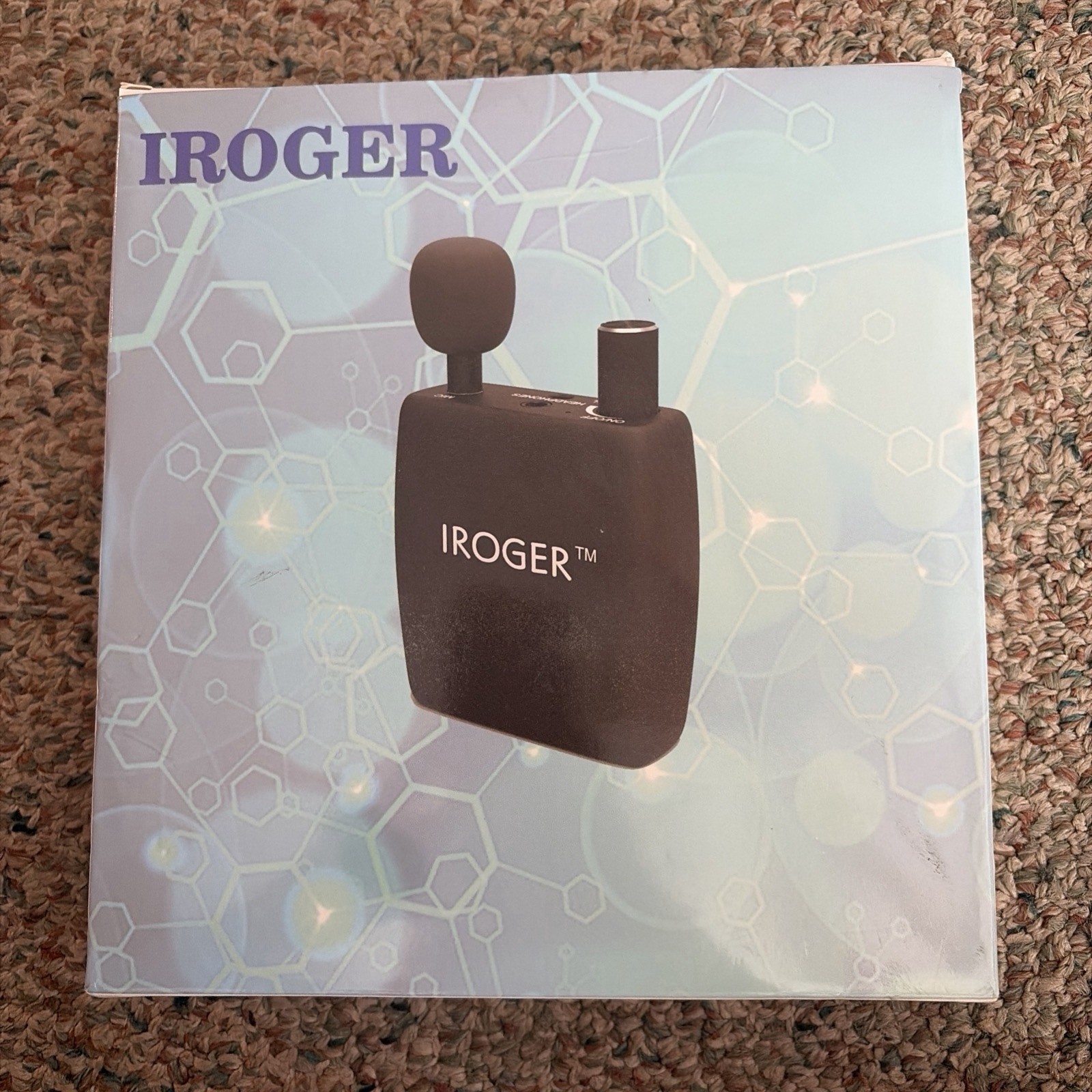 IROGER Wireless Clip-On Lavalier Condenser Mic, Omnidirectional, Black