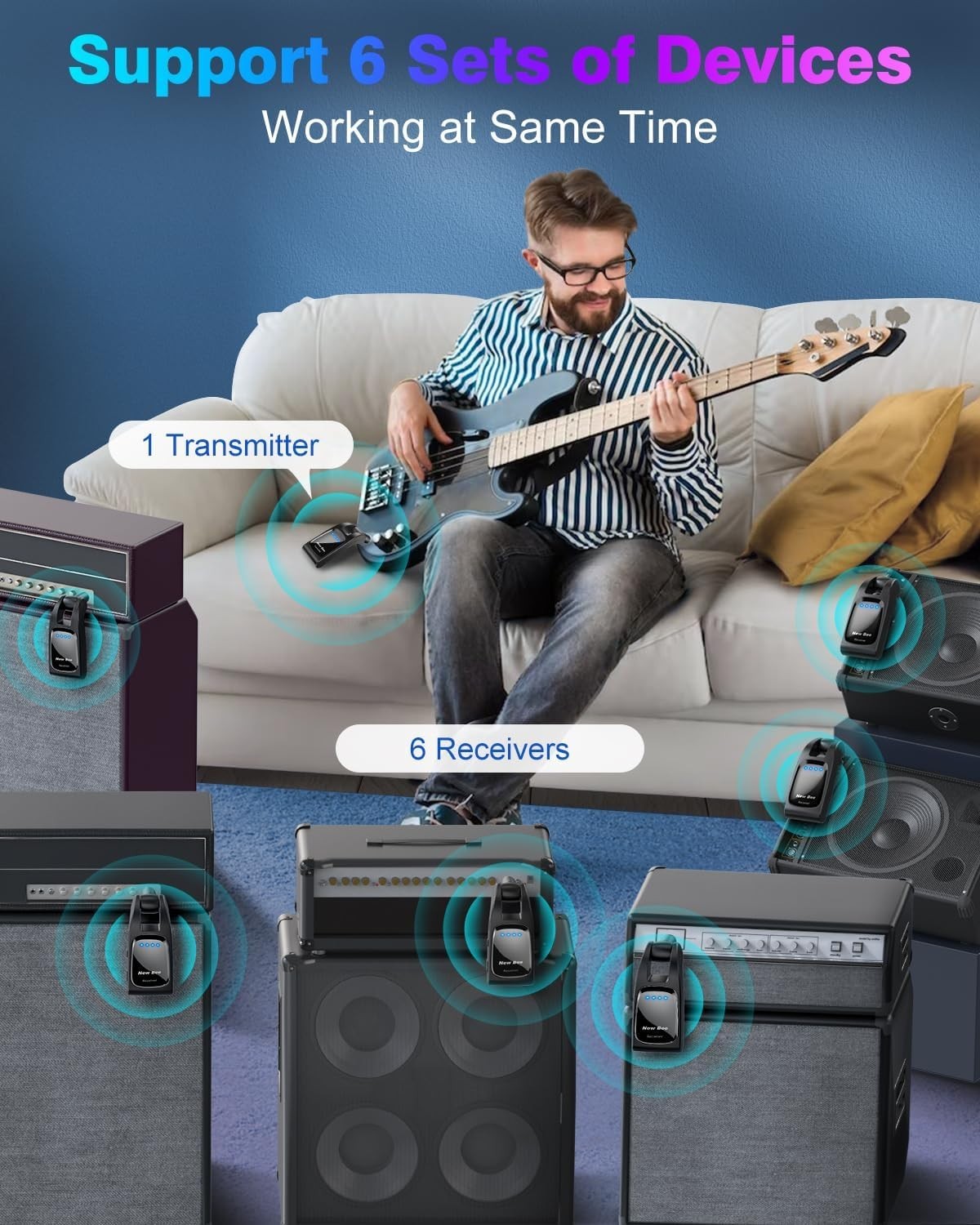 Wireless Guitar Setup: 24Bit/48KHz Audio for Professional Performances