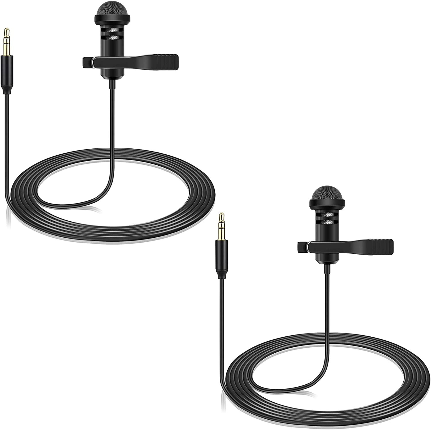 2 Pack Lavalier Microphone Compatible with DJI Mic 2& Rode Wireless Pro/Wireless