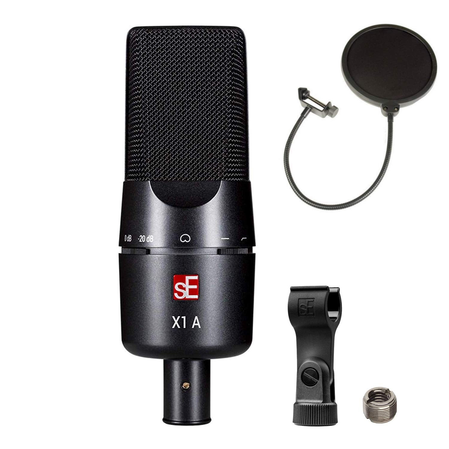 sE Electronics X1 A Large-Diaphragm Condenser Microphone Bundle with Pop Scre…