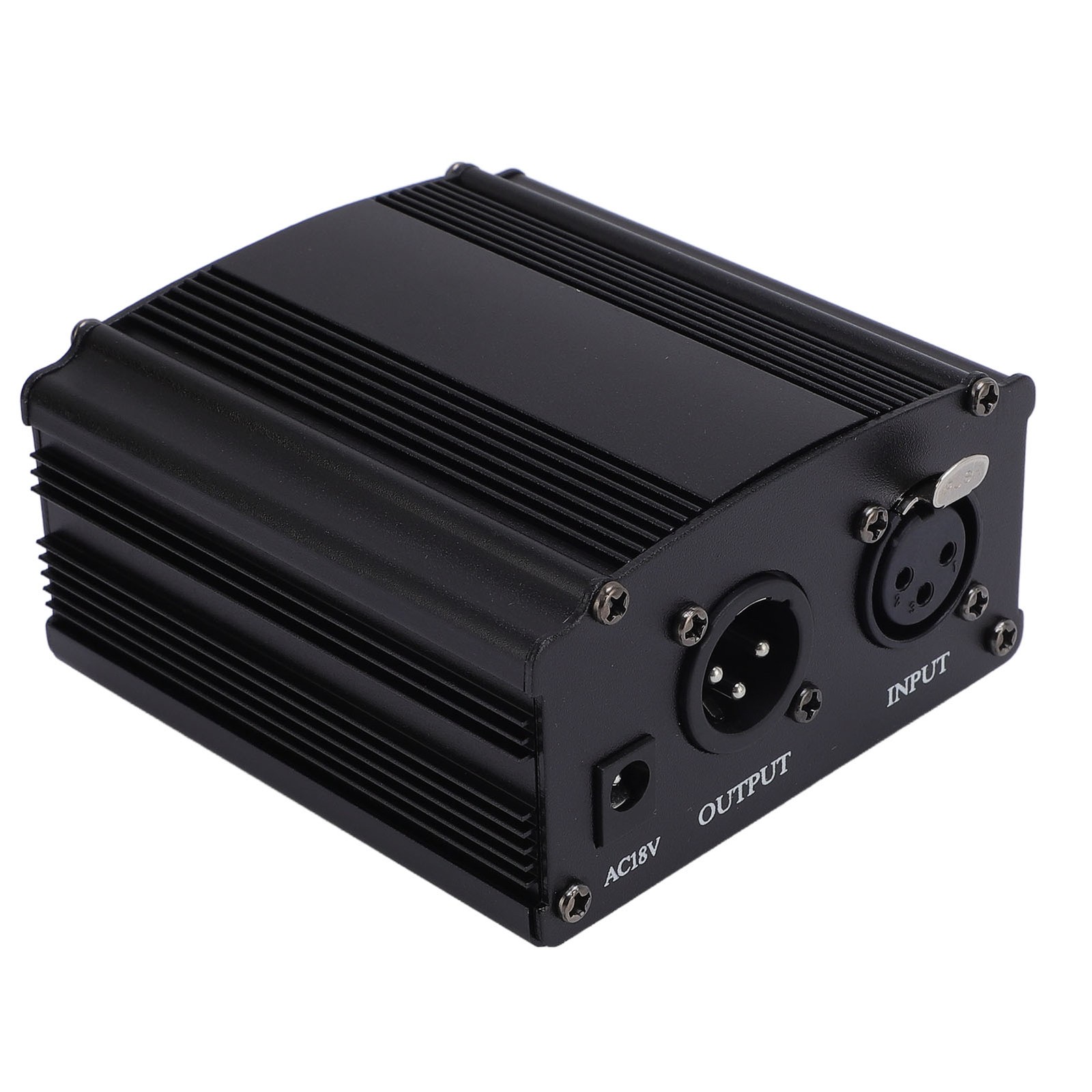 48V Power Supply With Adapter Aluminum Alloy Condenser Microphone