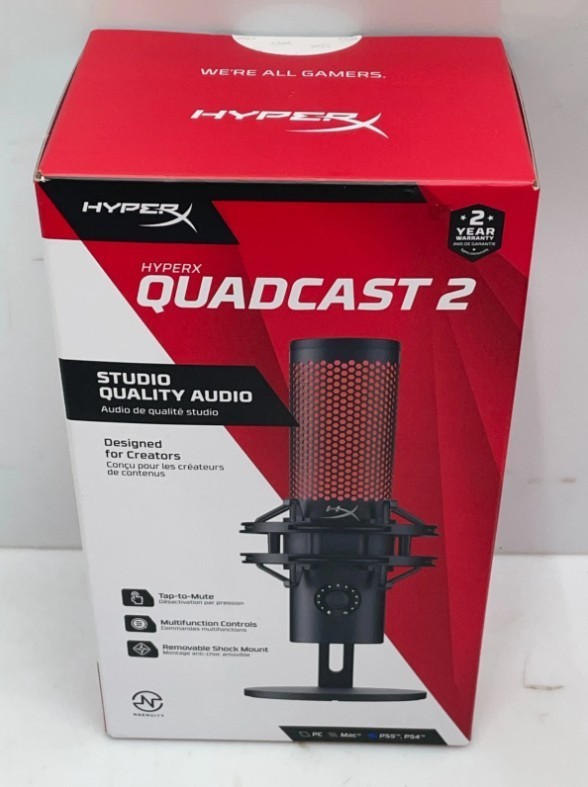 HyperX QuadCast 2 USB Gaming Microphone for PC, PS4, PS5 & Mac (QDC002)™