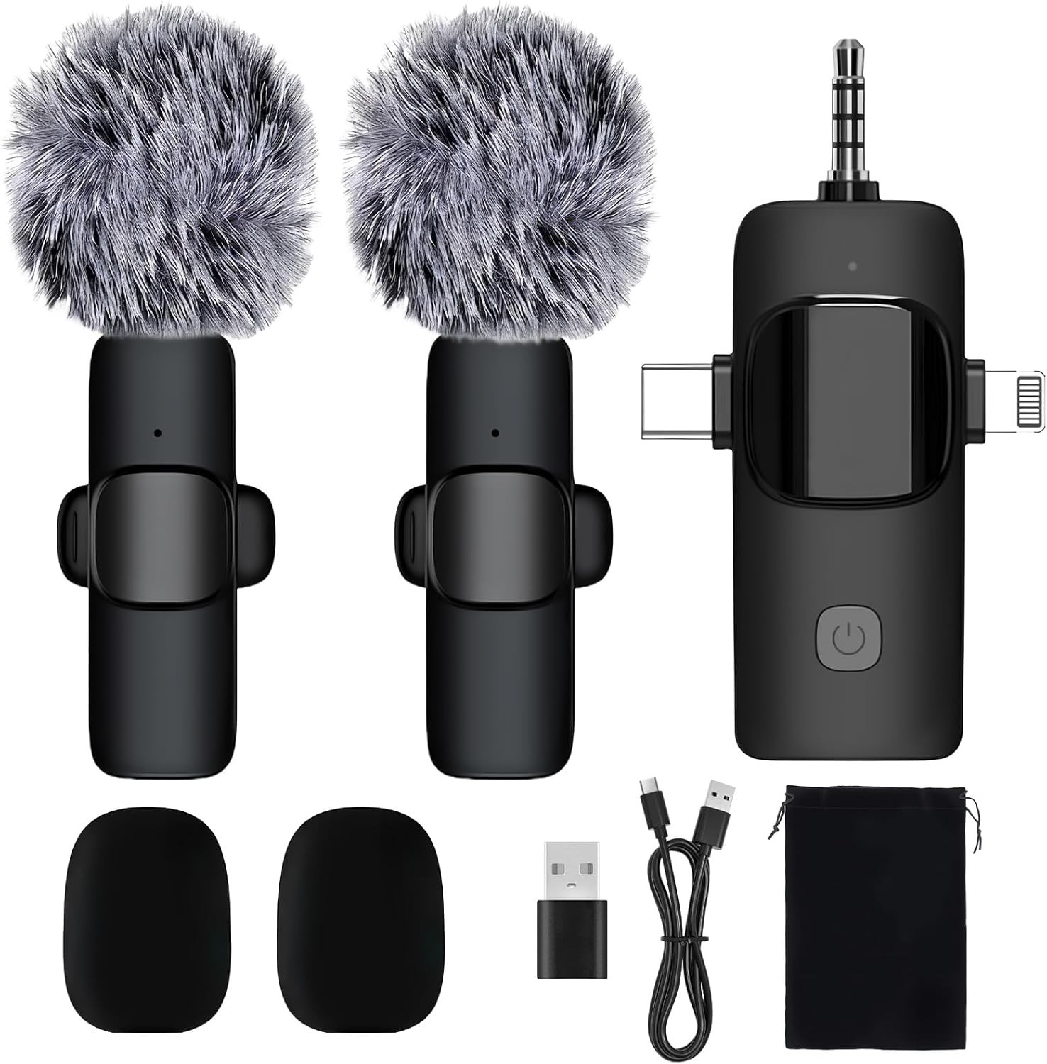NEW Wireless Lavalier Microphone Noise Reduction Lapel Mic For Camera Record