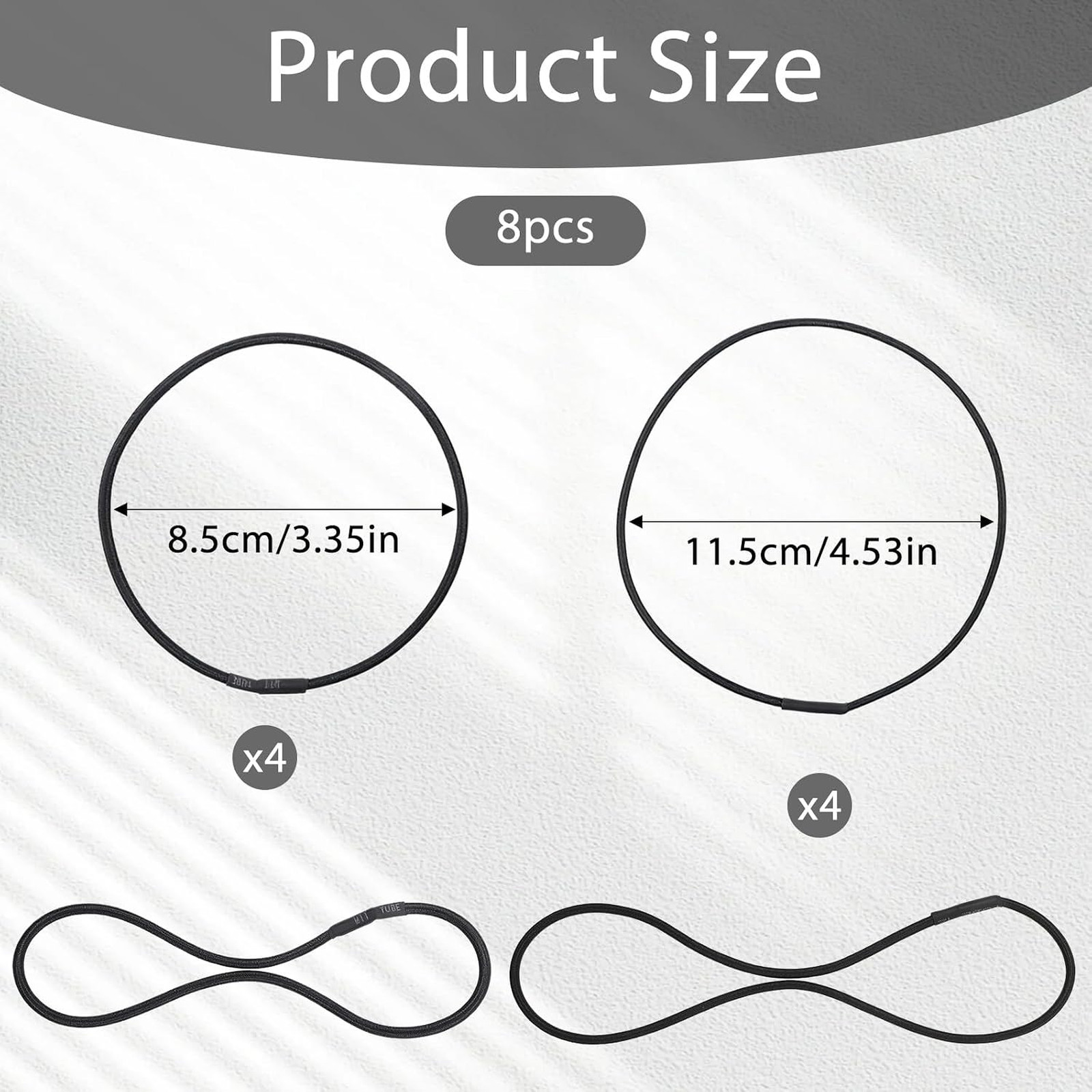 Microphone Shock Mount Rubber Bands Set 8 Pcs Elastic Replacement Clips for