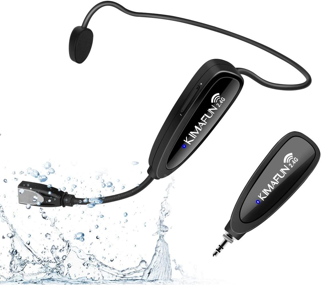 KIMAFUN Headset Wireless Microphone System G100-1 Mic for Fitness Instructor NOB