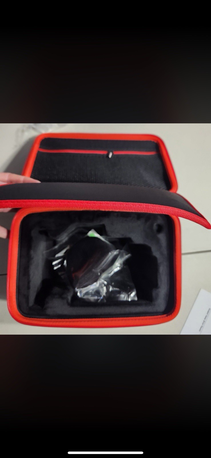 Protective Microphone Case Black and Red Storage Box