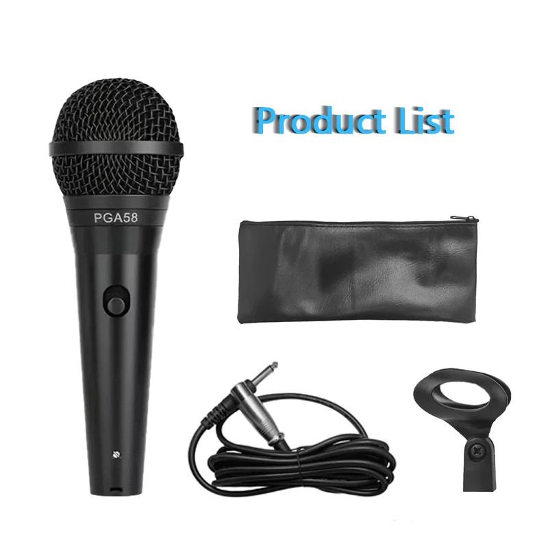 AG 58 Supercardioid Dynamic Vocal Microphone for Stage Performance Karaoke Recor