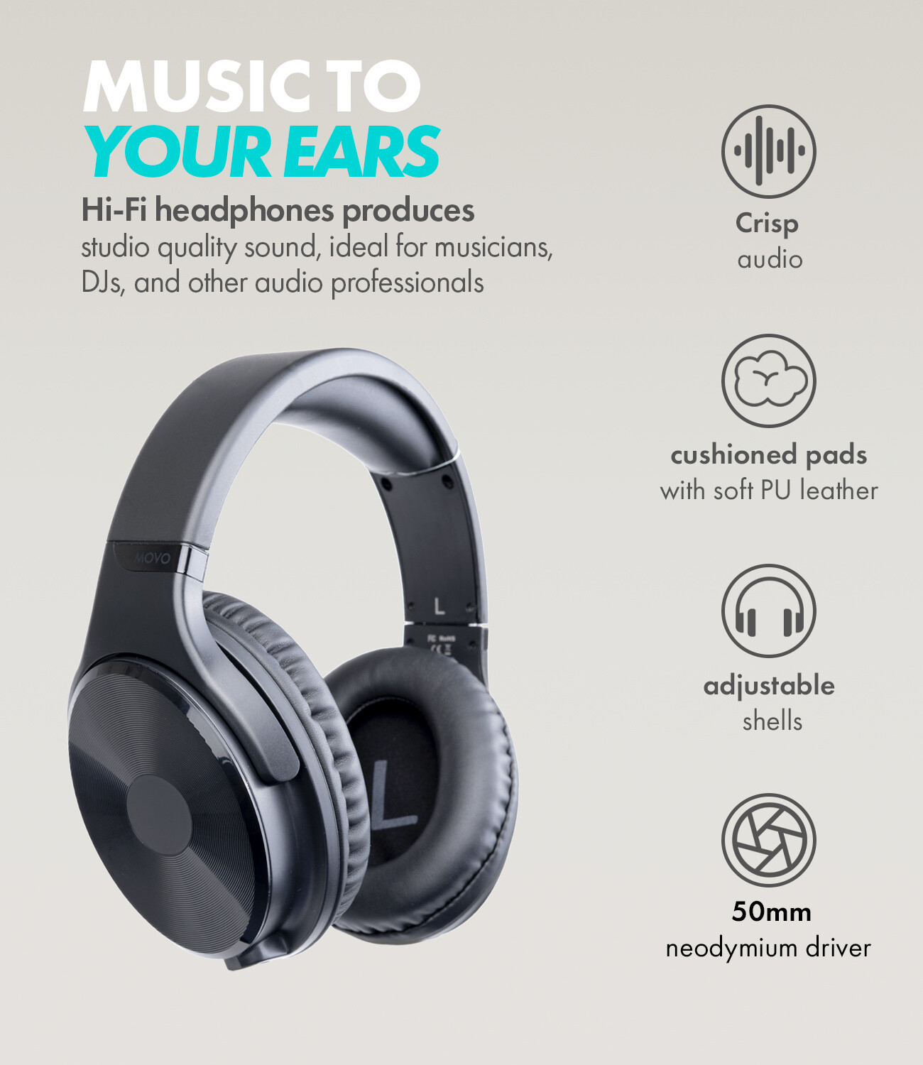Movo PodPro-AH Podcasting Bundle with Boom Arms and Headphones