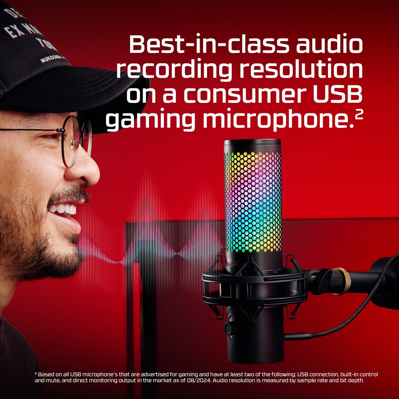 HyperX QuadCast 2 S RGB USB Condenser Microphone for Streaming Gaming Black
