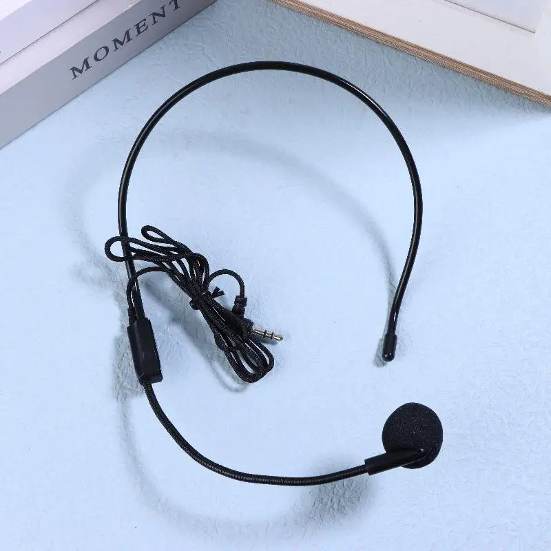1Pcs 3.5Mm Plug Microphone; Wired Speech Teaching Headset for Meetings