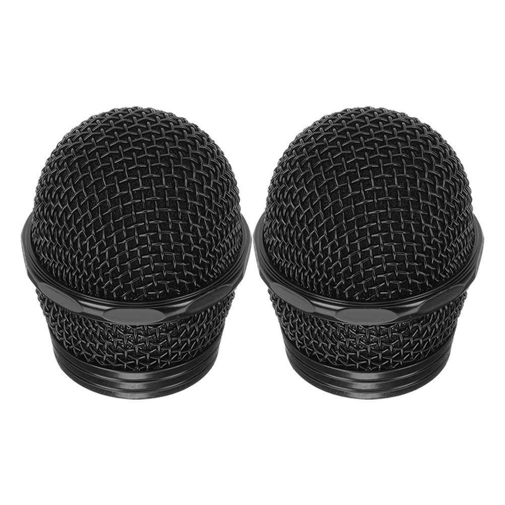 2 Pcs KTV Microphone Head Grille Replacement Metal for Ball Replacing