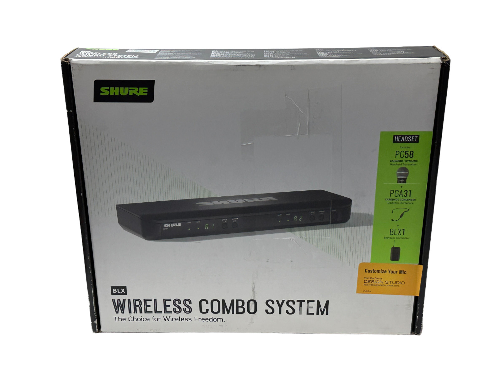 Shure BLX1288/P31 UHF Dual Channel Wireless Combo System H9 Receiver Authentic