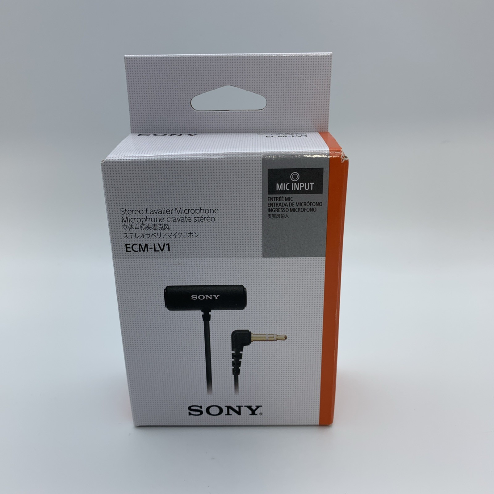 Sony ECM-LV1 – Compact Lavalier Stereo Microphone – Black 3.5mm