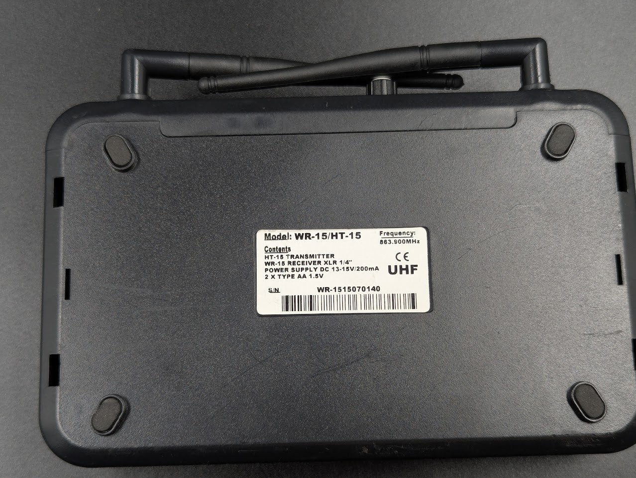 Karsect WR-15 Wireless Microphone Receiver – Untested