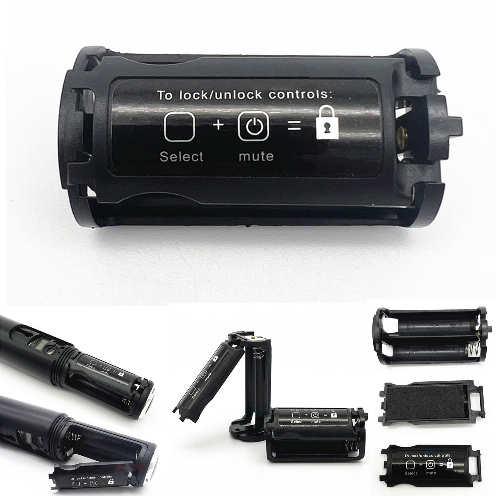 1PC For Shure SLX2/PGX2 Wireless Microphone SLX24/Mic Battery Cover Case Mount