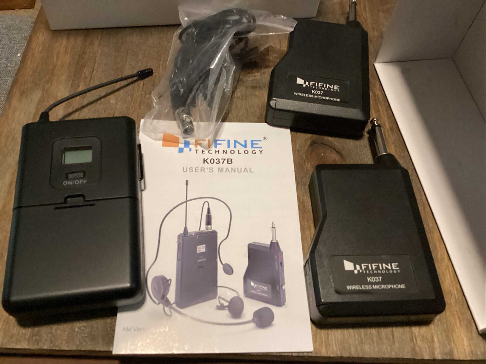 FIFINE Wireless Microphone System K037, Wireless Microphone Set W/ Extra