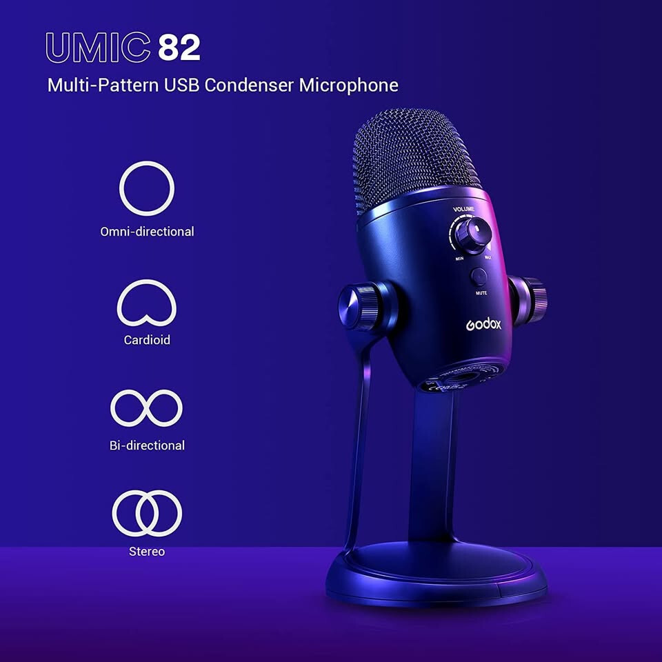 Godox UMic82 Multi-Pattern USB Condenser Microphone