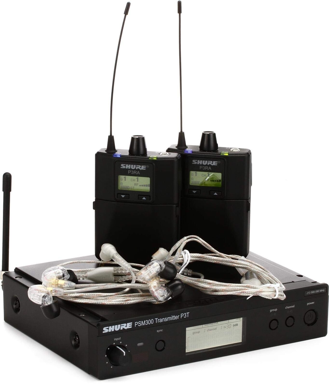 Shure PSM300 P3TRA215TWP Pro Wireless In-Ear Personal Monitor System with SE2…