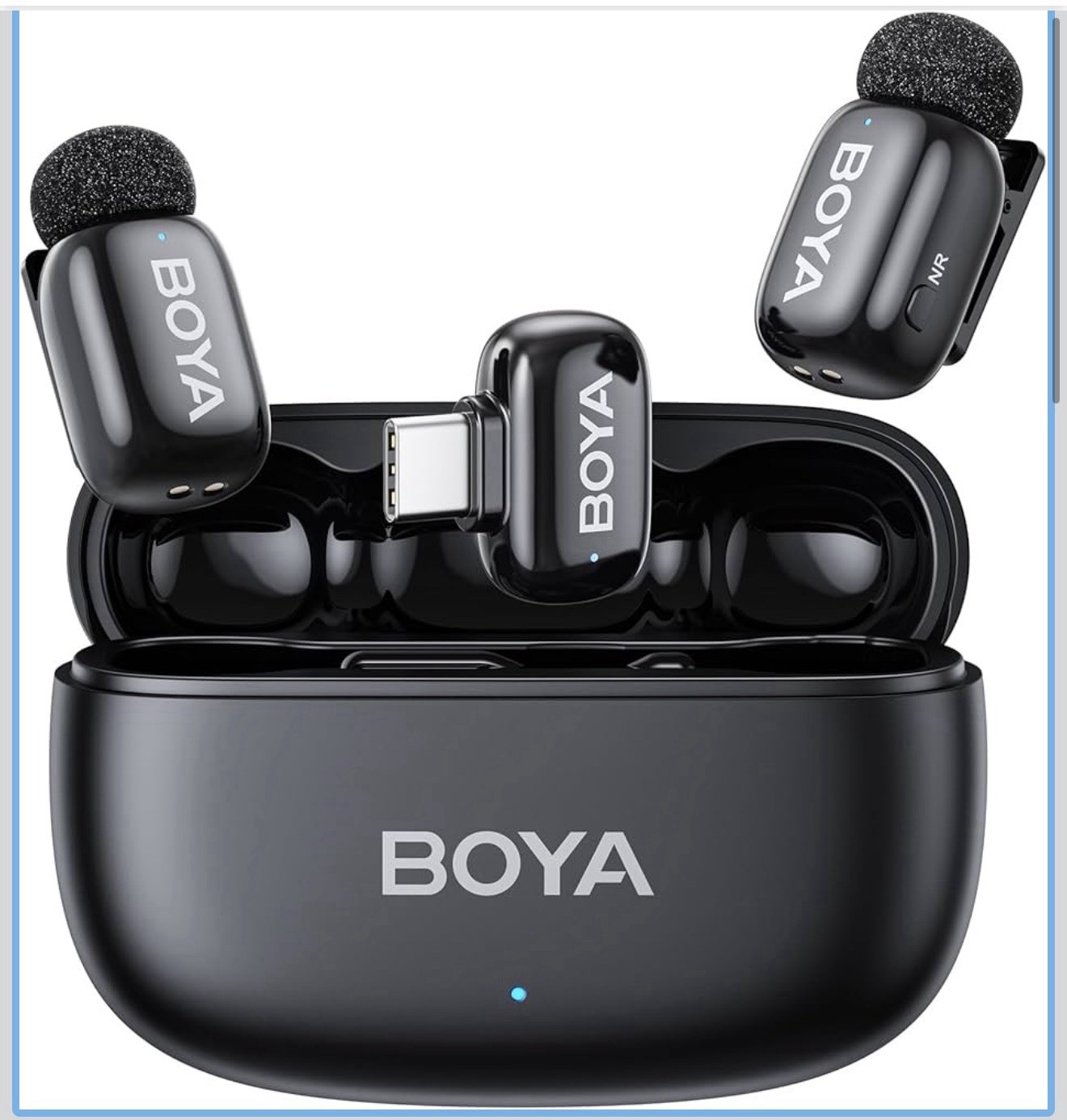 BOYA Mini 2 Wireless Lavalier Microphones for Iphone 15/16/17 & Android AI Noise