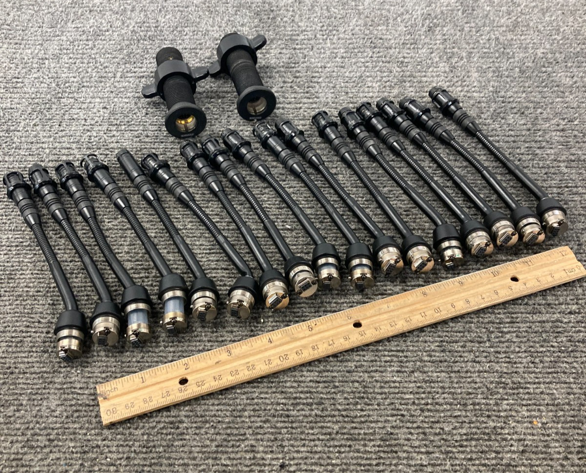 Lot of 18 Shure MX405/C 5-inch Gooseneck Microphones (As Is)
