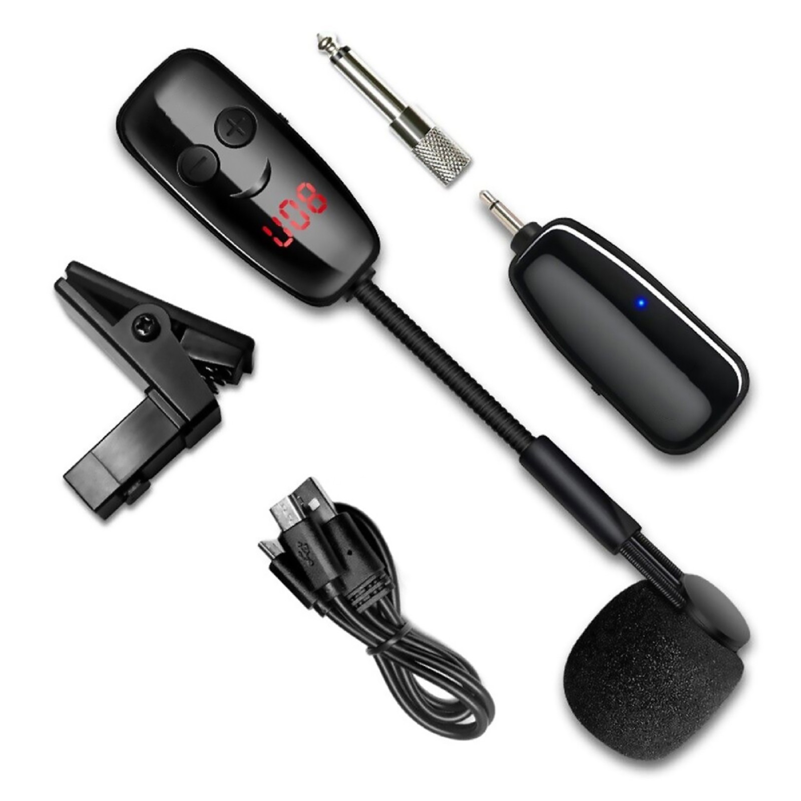 UHF Wireless Microphone For Trumpet Saxophone Instrument 50M Range Wireless z