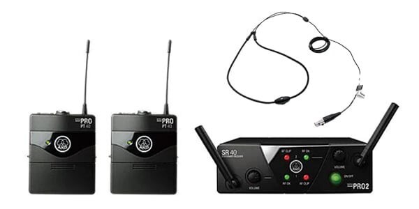 AKG 2 channel B band wireless system WMS40 PRO MINI2 INSTRUMENTAL SET DUAL New