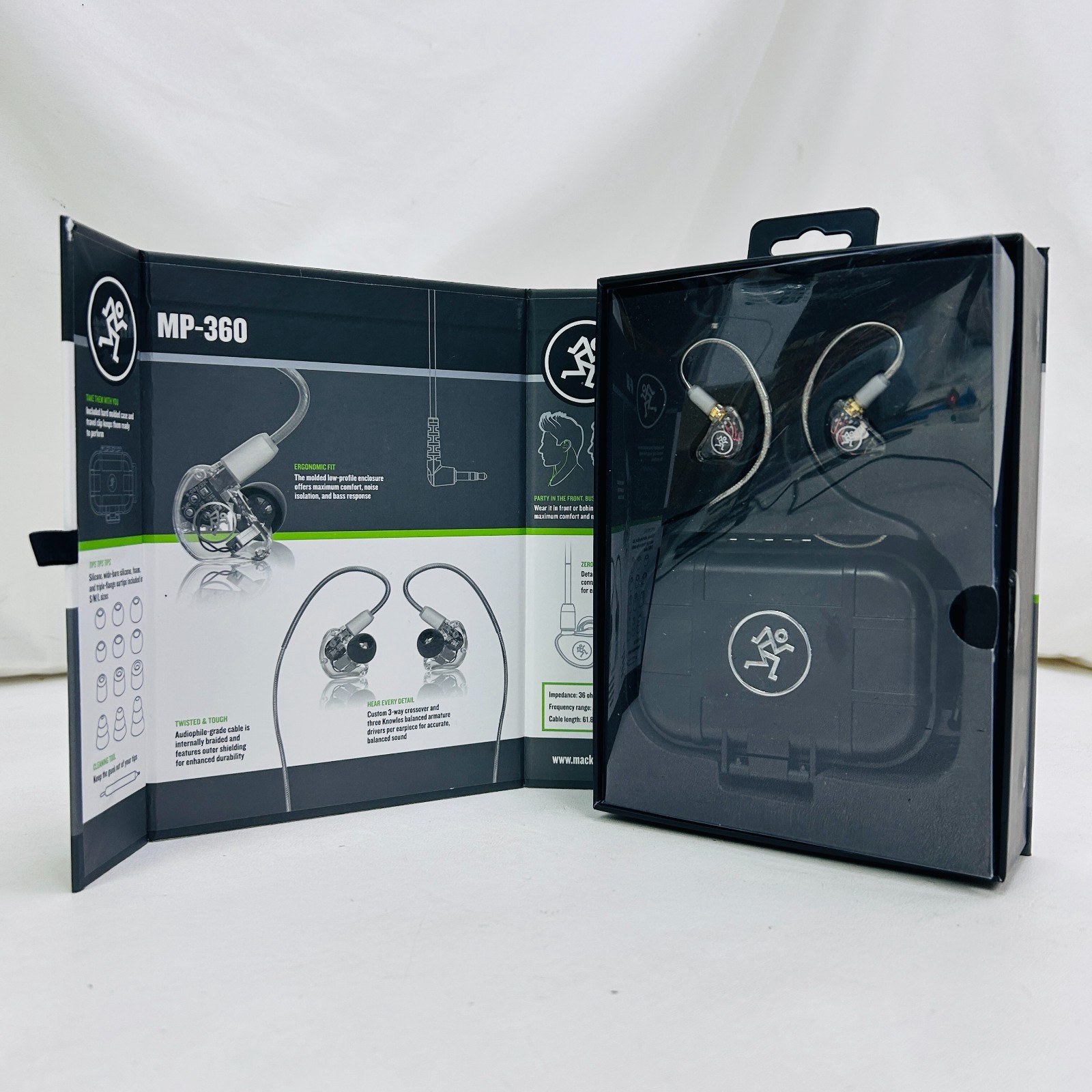 Mackie MP-360 Triple Balanced Armature Professional In-Ear Monitors w/Hard Case