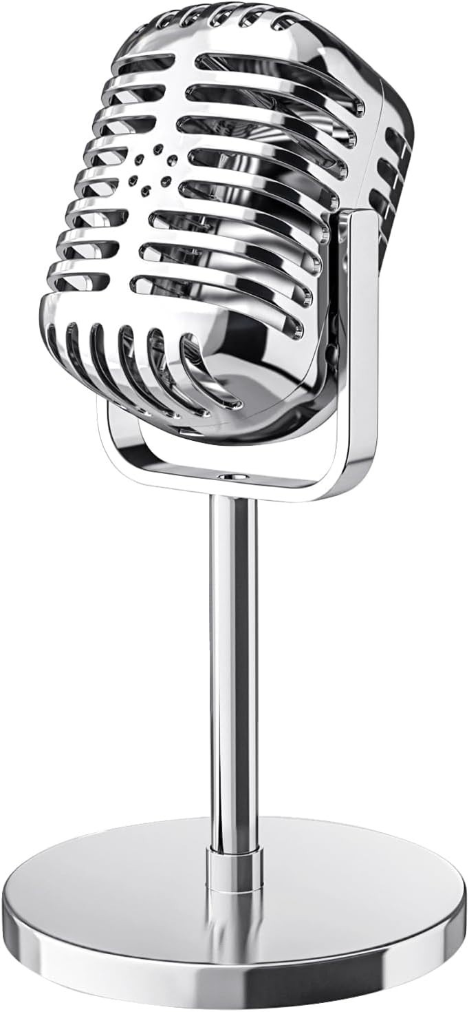 Microphone Vintage Look Old Style Dynamic Vocal Classic Retro Studio Stage Voice