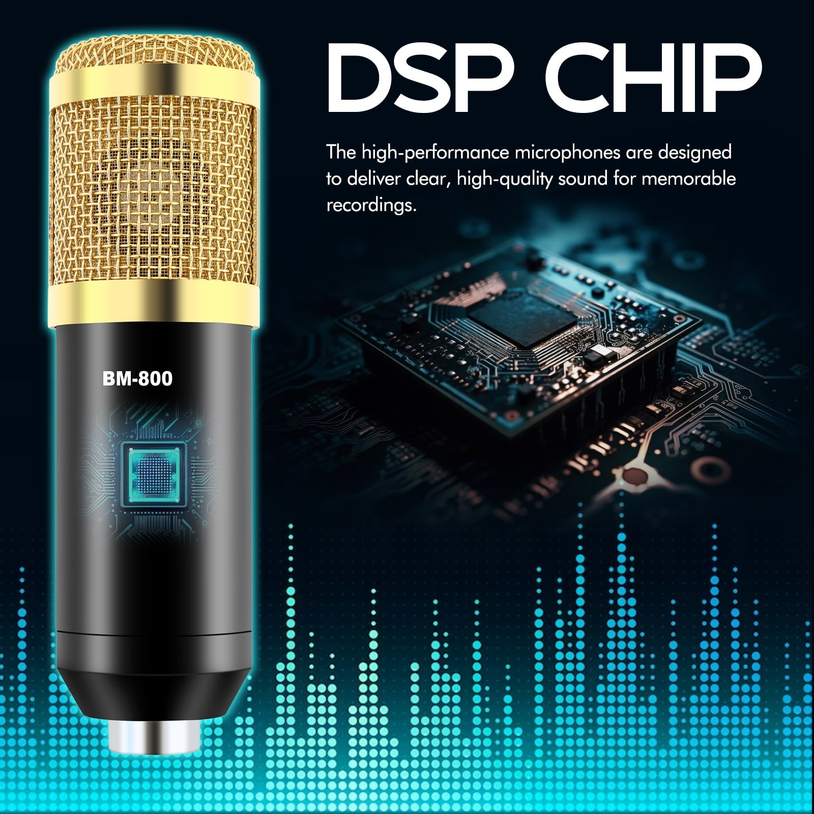 BM-800 Condenser Microphone Bundle – Podcast Mic with Voice Changer for Streamin