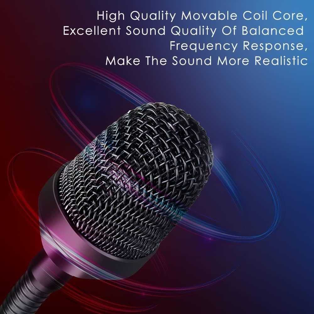 Professional Dynamic Gooseneck Microphone with XLR 16 Inch DJ Mic Podium