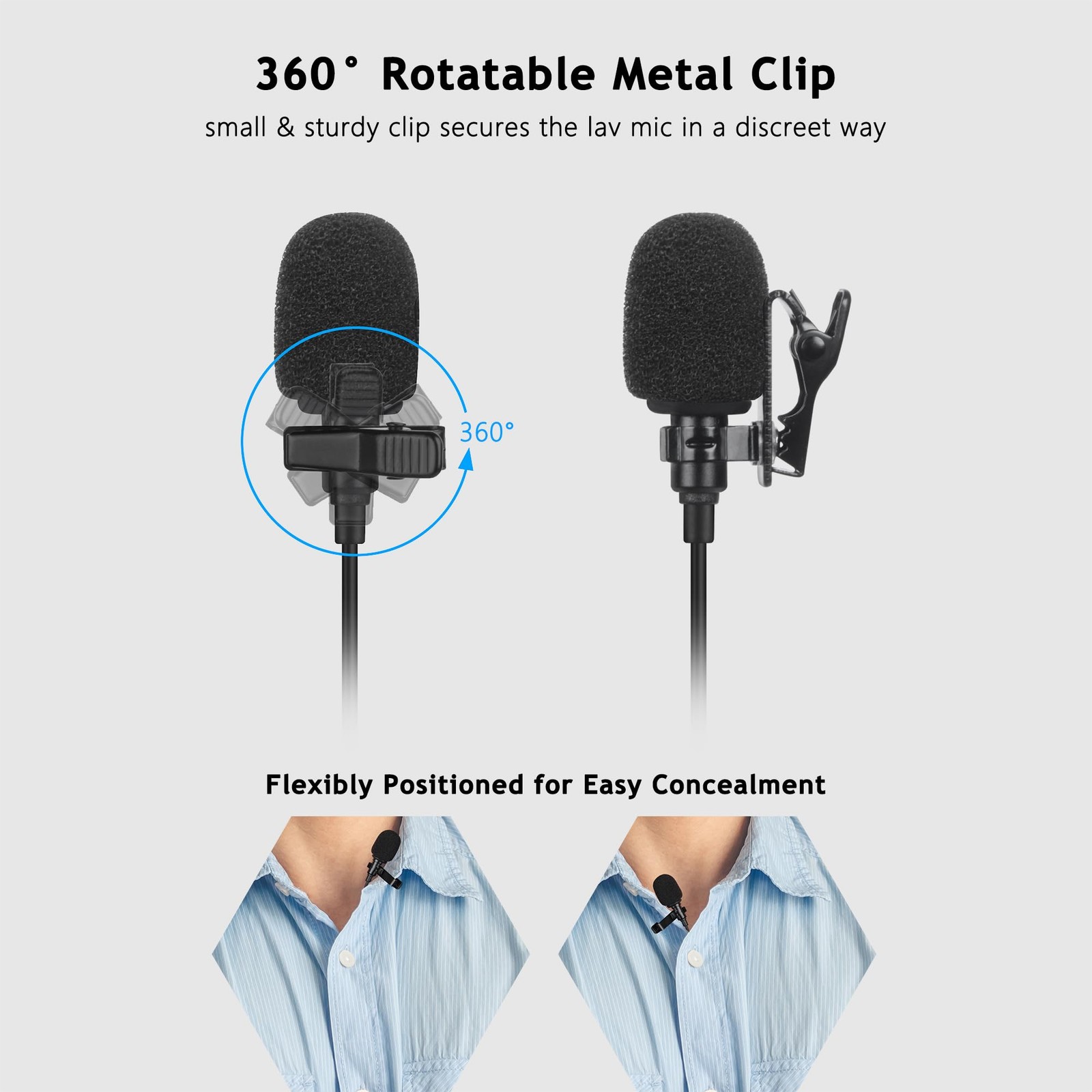 2-Pack Lavalier Microphone Compatible with DJI MIC 2, RODE Wireless Go II, 3….