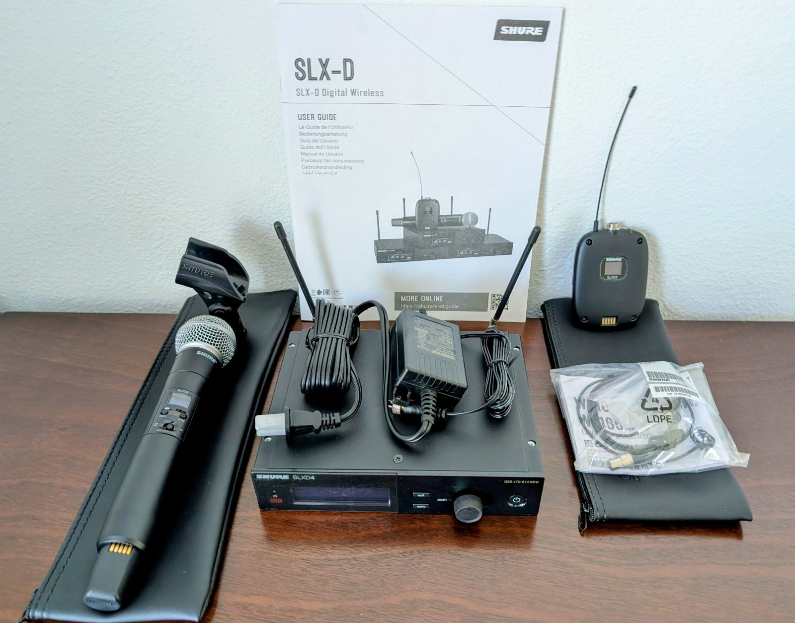 Shure SLXD124/85M Digital Wireless Combo System (G58: 470 – 514 MHz) Never Used