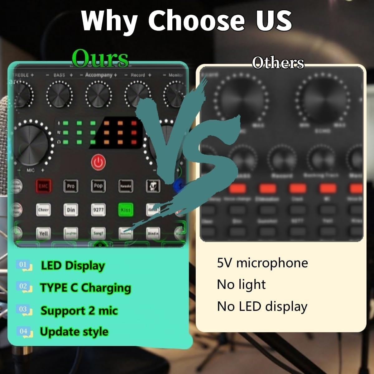 V8s for 2, V8s Voice Changer with BM-800 Podcast Microphone Bundle – Studio C…