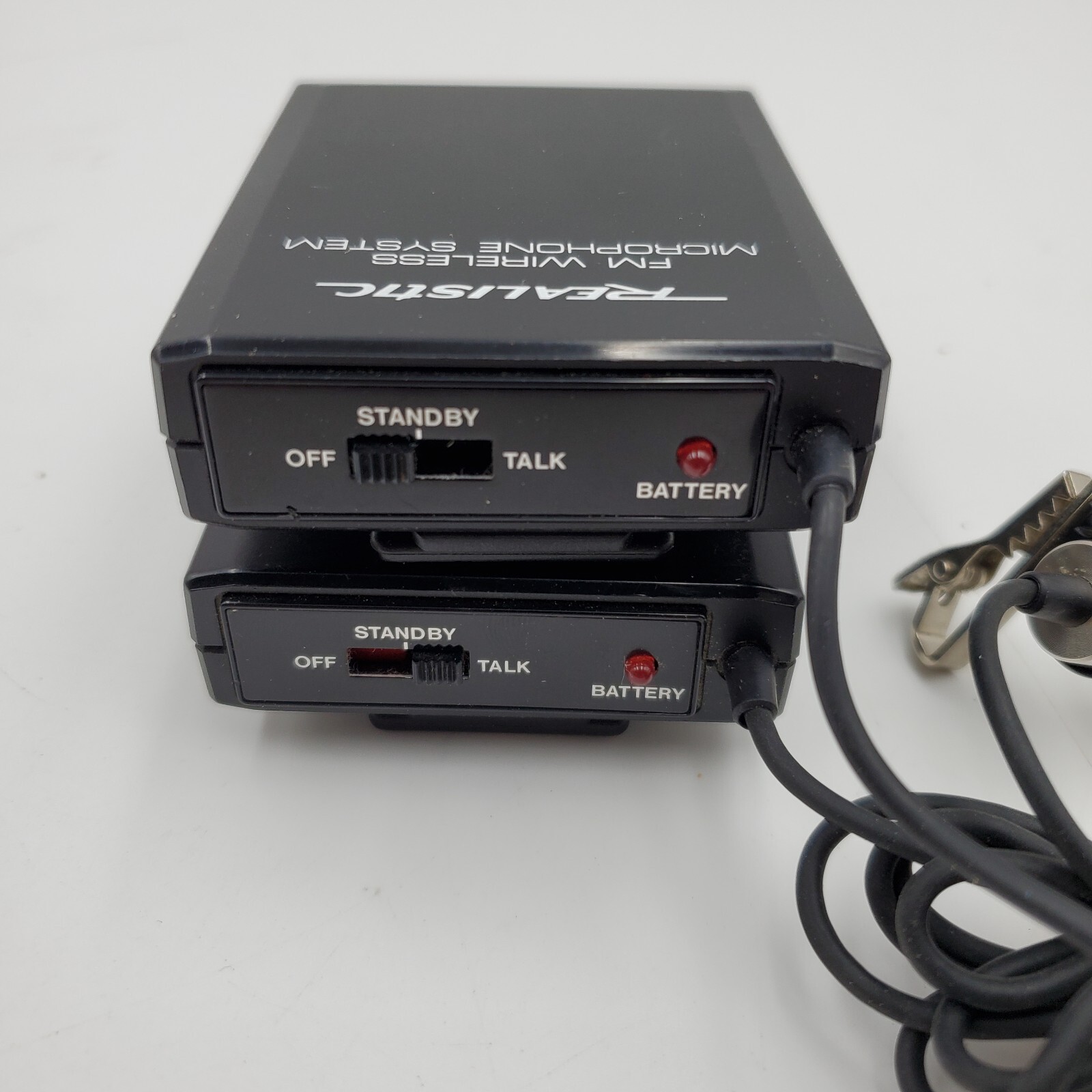 Lot of 2 Realistic 33-1221A -T FM Wireless Microphone System Transmitters