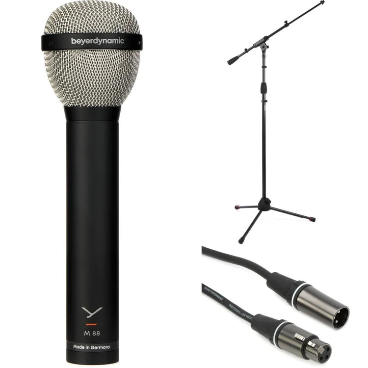 Beyerdynamic M 88 Dynamic Microphone with Stand and Cable – Hypercardioid