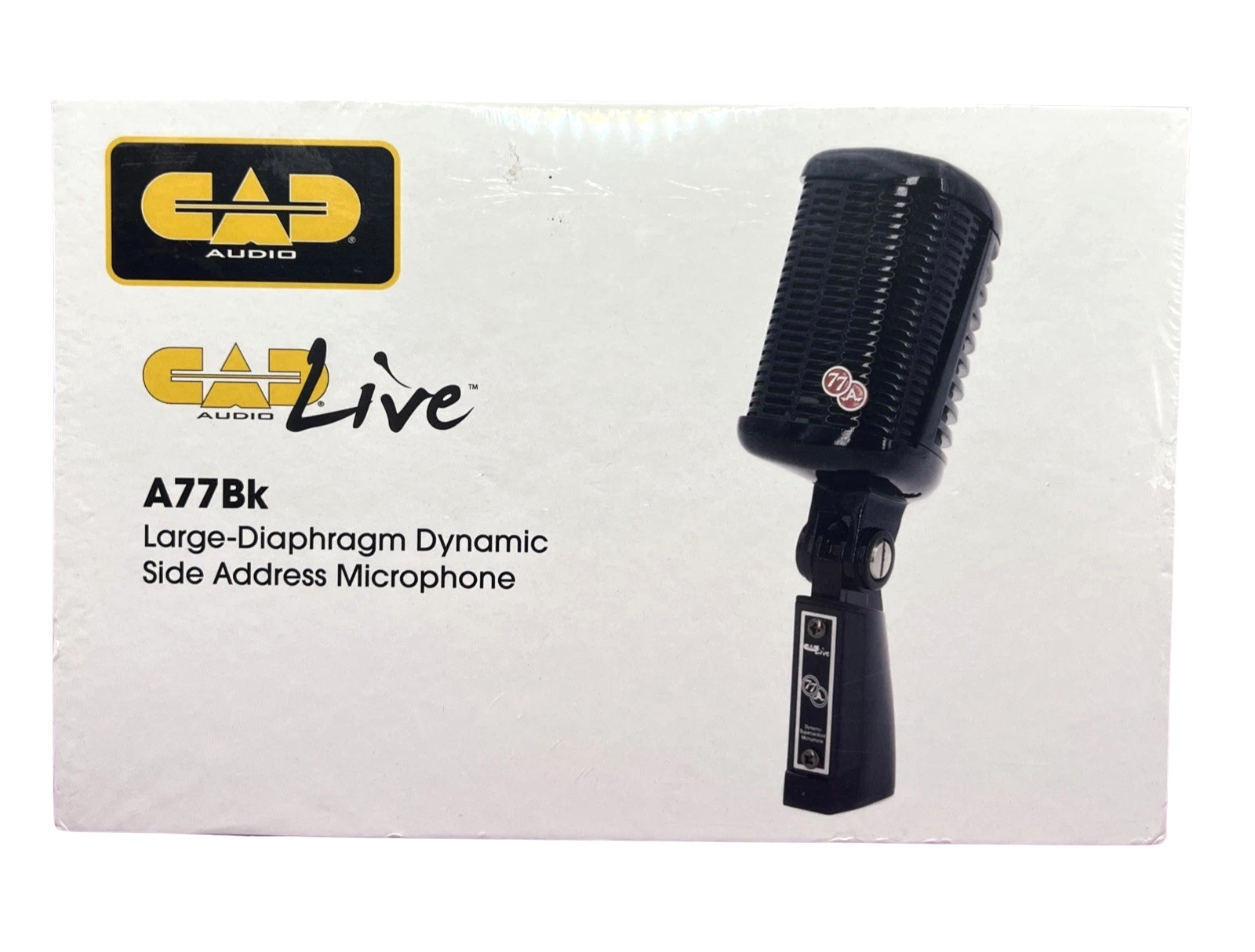 CAD Audio A77BK Supercardioid Large Diaphragm Dynamic Side Microphone Black NEW