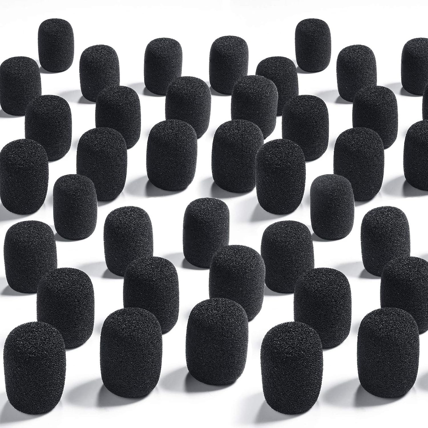 50 Pieces Mini Foam Microphone Windscreen Covers for Lapel Headset Accessories