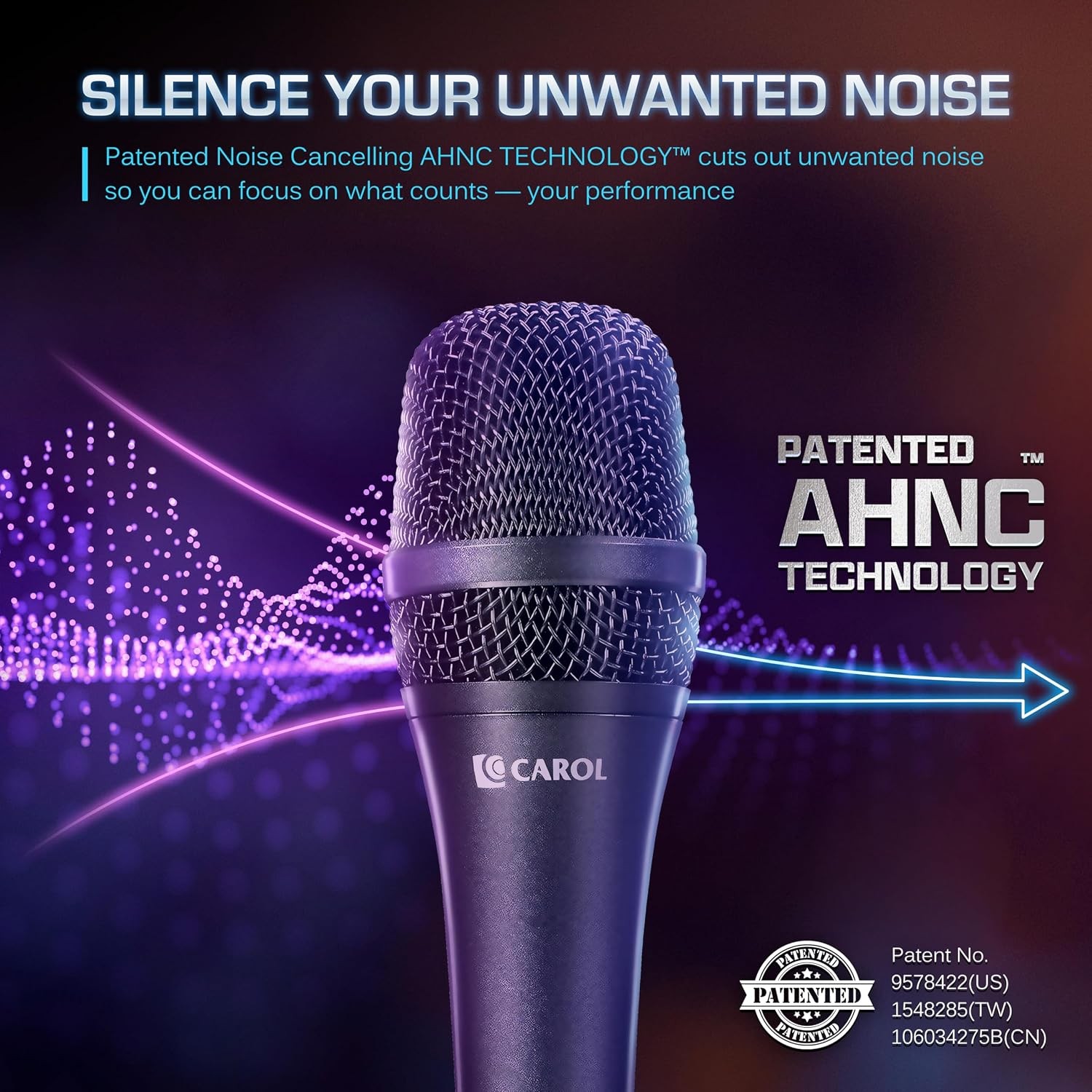 Dynamic Cardioid AC-910 XLR Wired Vocal Microphone No-Switch AHN Stage Studio