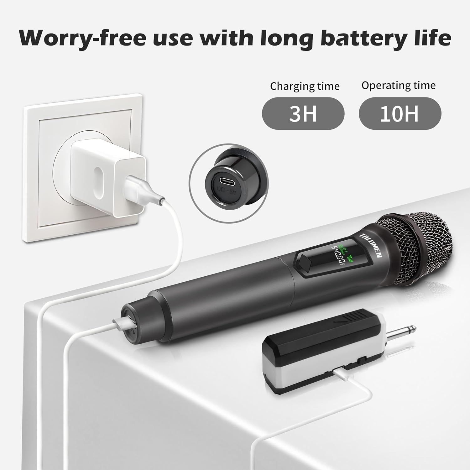 Professional Wireless Dual Handheld Microphone System