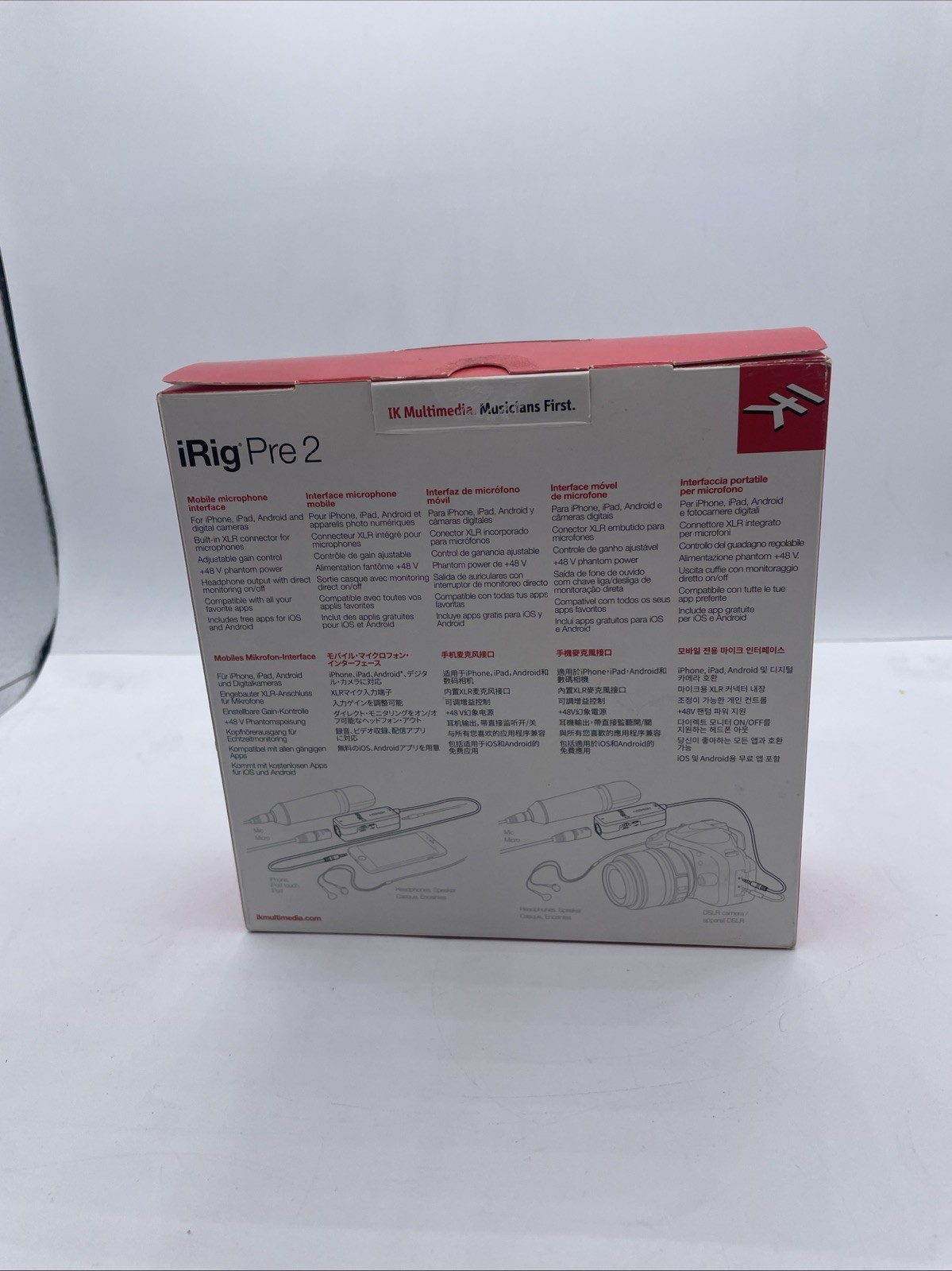 iRig Pre 2 Mobile Microphone Interface Free Shipping Tested Working